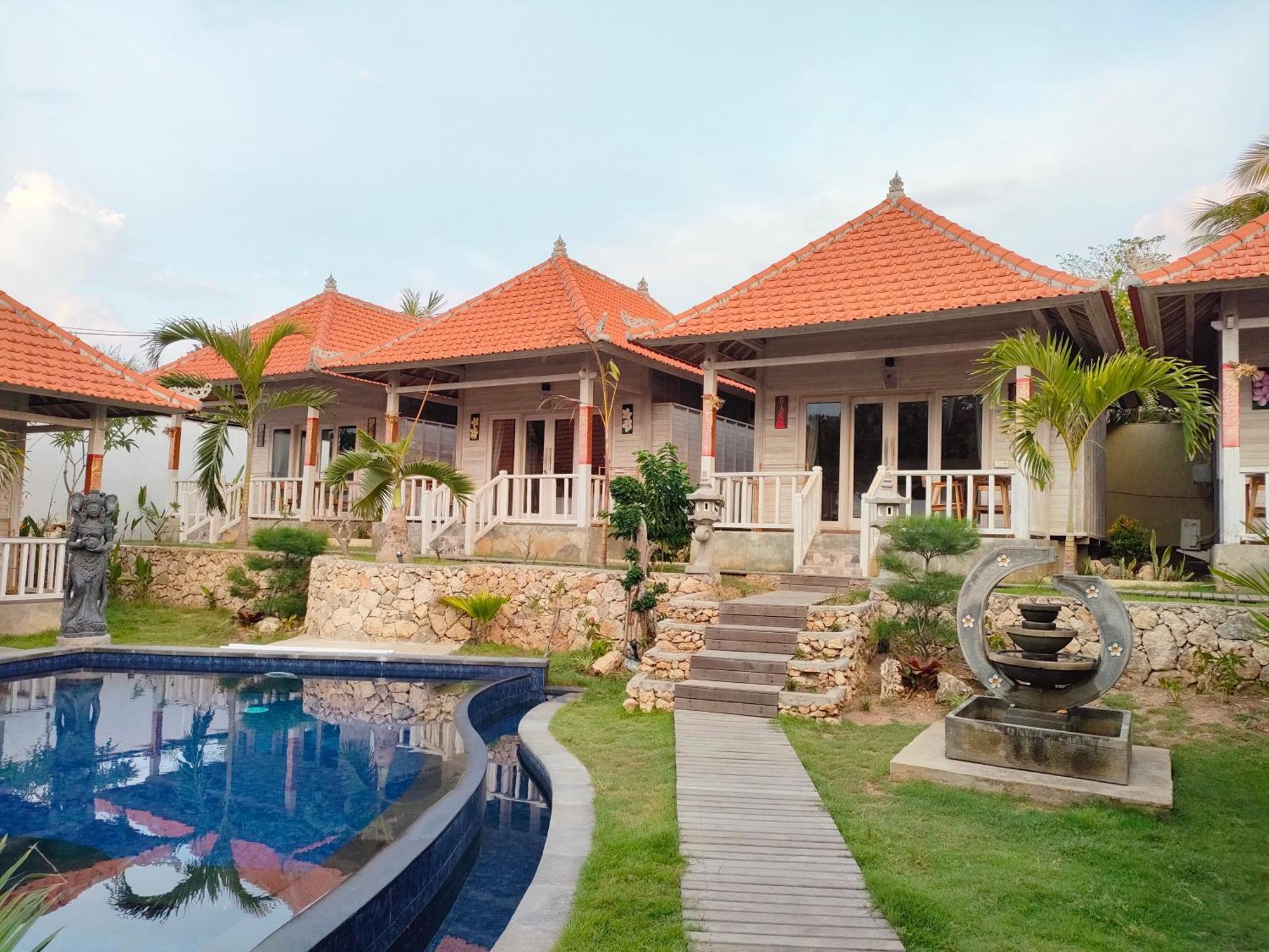 Blue Sky Villa Ceningan Lembongan Exteriör bild