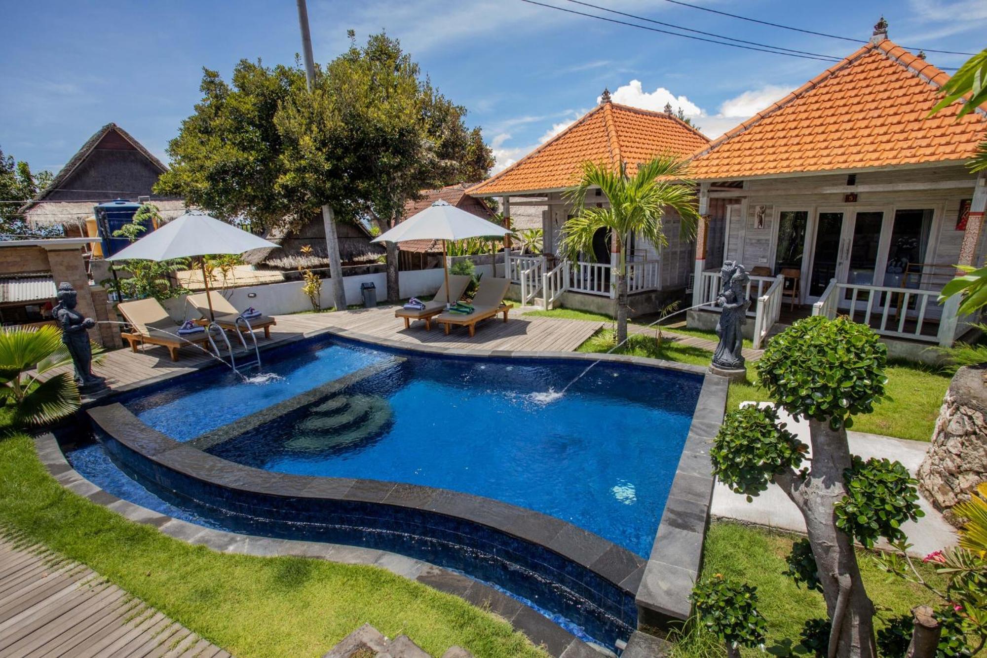 Blue Sky Villa Ceningan Lembongan Exteriör bild